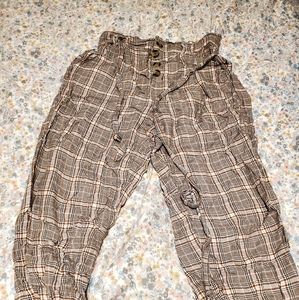 American Eagle plaid straight leg pants